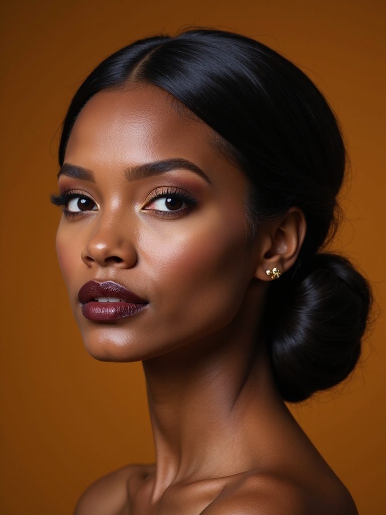 sleek hydrated low bun