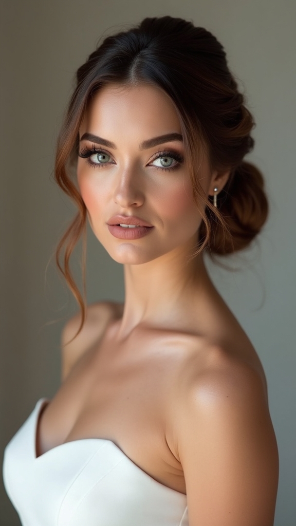 sleek low chignon elegance