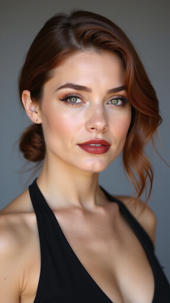 sleek low pony turned knot