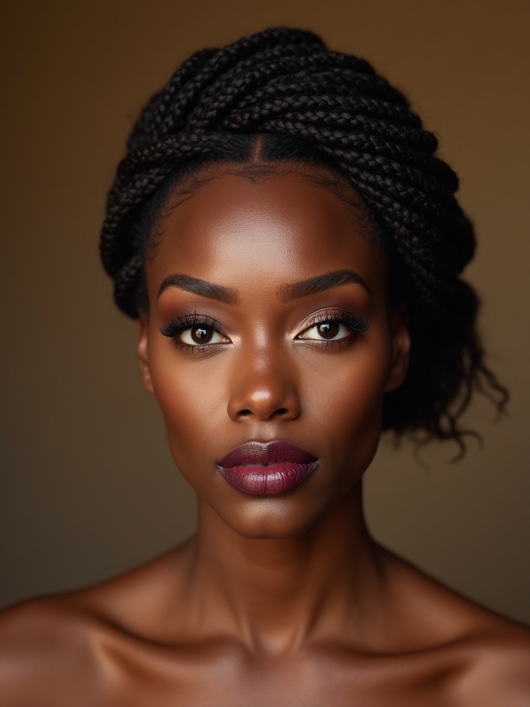 sleek low twisted cornrows