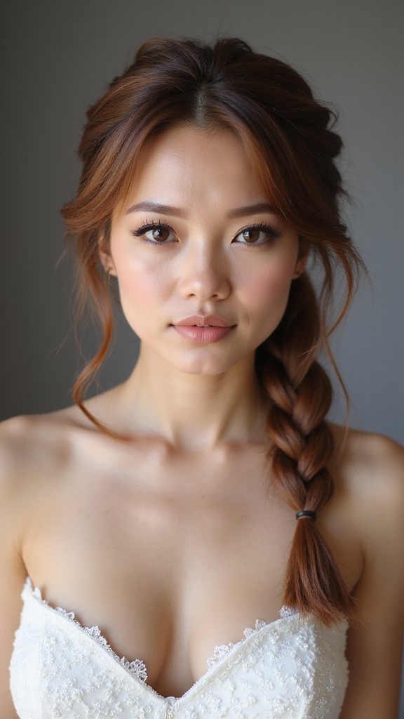 sleek relaxed boxer braid bun