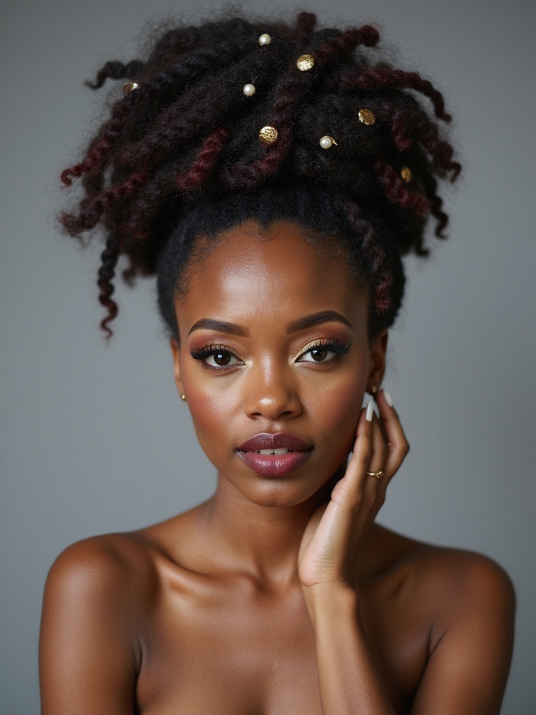 sleek two strand twist updo