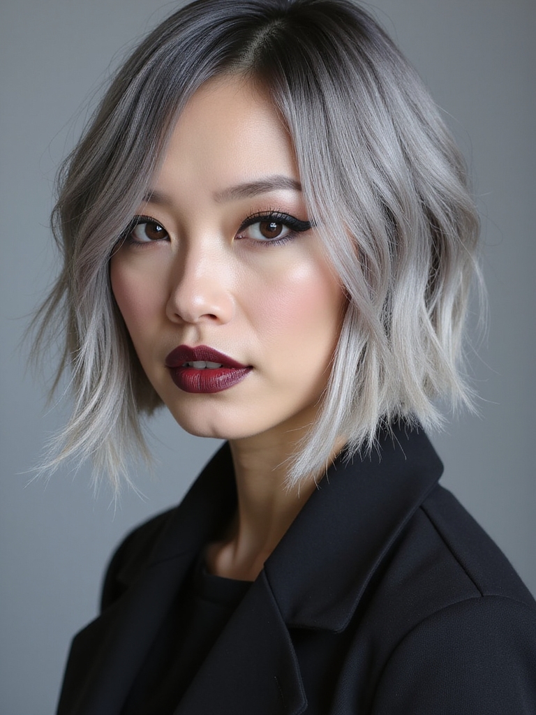 sleek versus slightly tousled