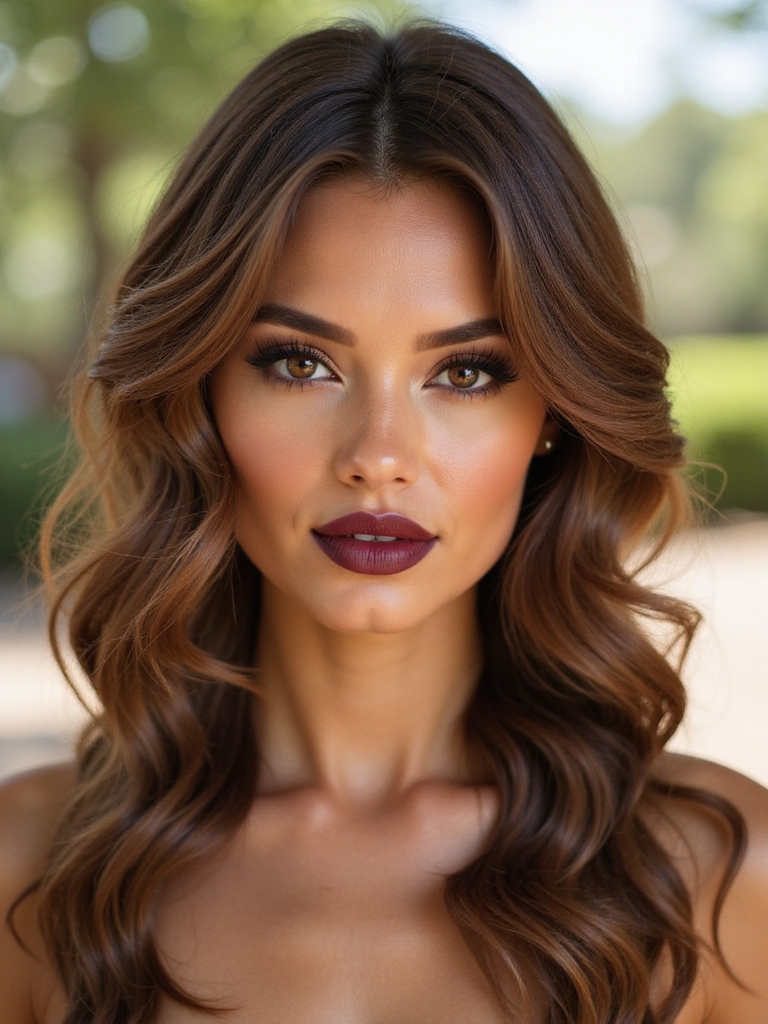 sleek wrapped bun defined curls