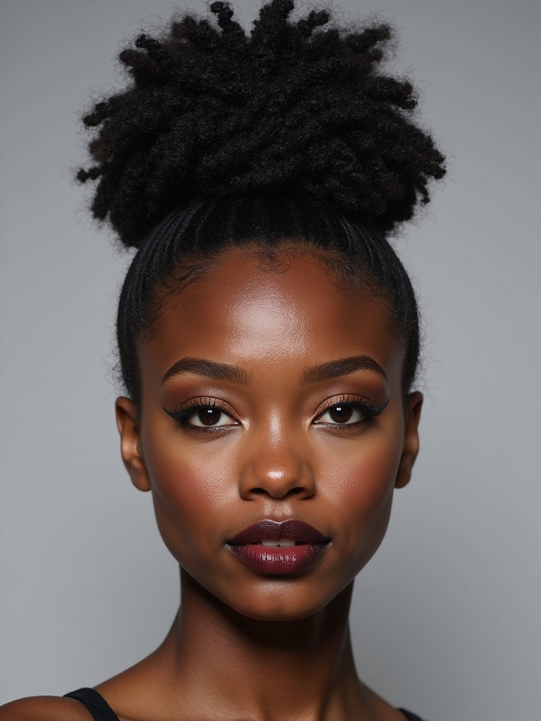 slicked sides voluminous puff