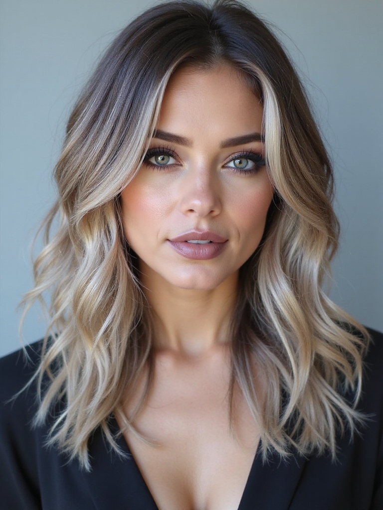 smoky ash winter balayage
