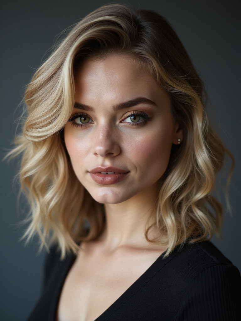 smoky rooted blonde style