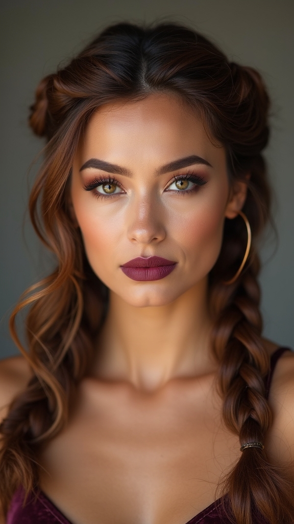 soft braided crown with tendrils
