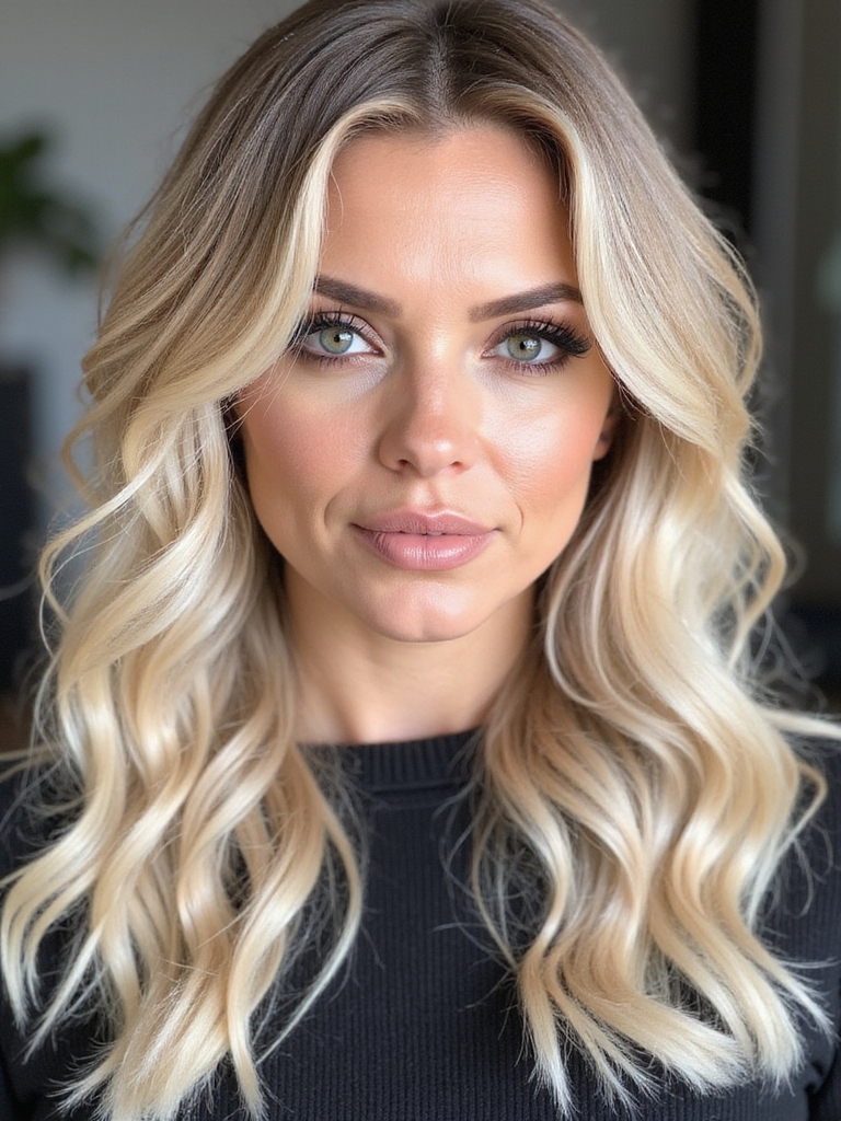 soft creamy vanilla balayage