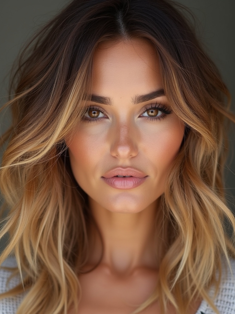soft toffee balayage texture