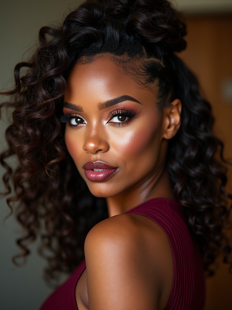 soft twisted half up halo