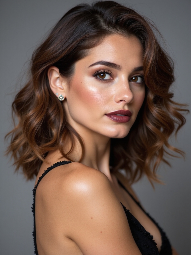 soft walnut balayage layers