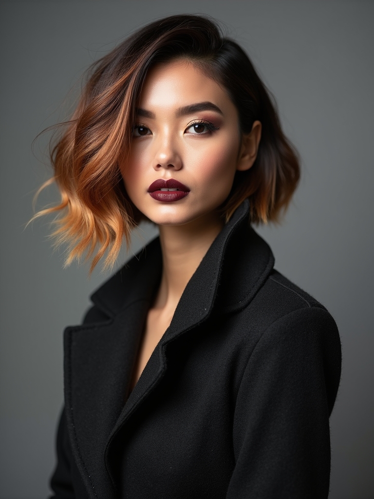 structured asymmetrical winter bob