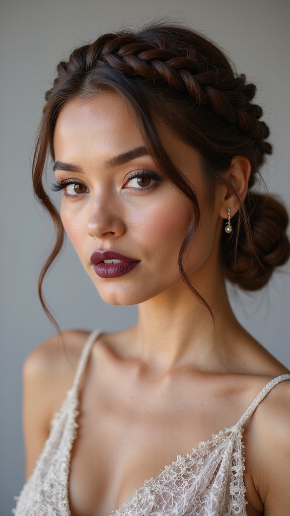 subtle boho braided crown