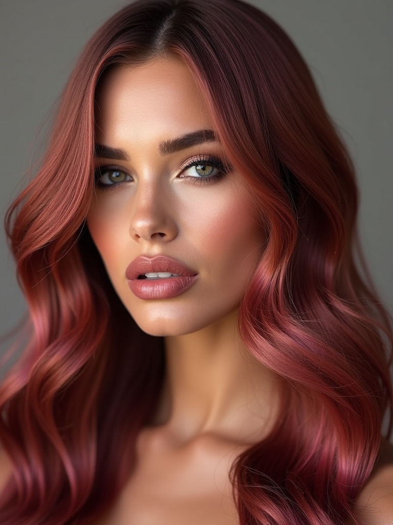 subtle cool pink rosewood glow