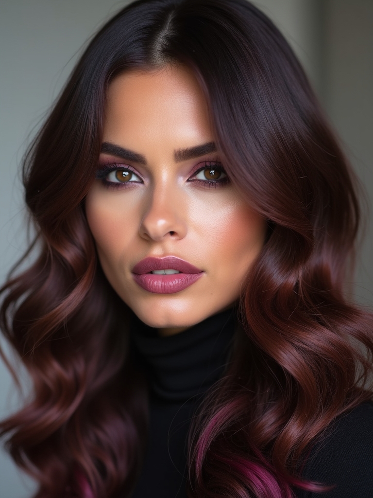 subtle jewel toned plum accents