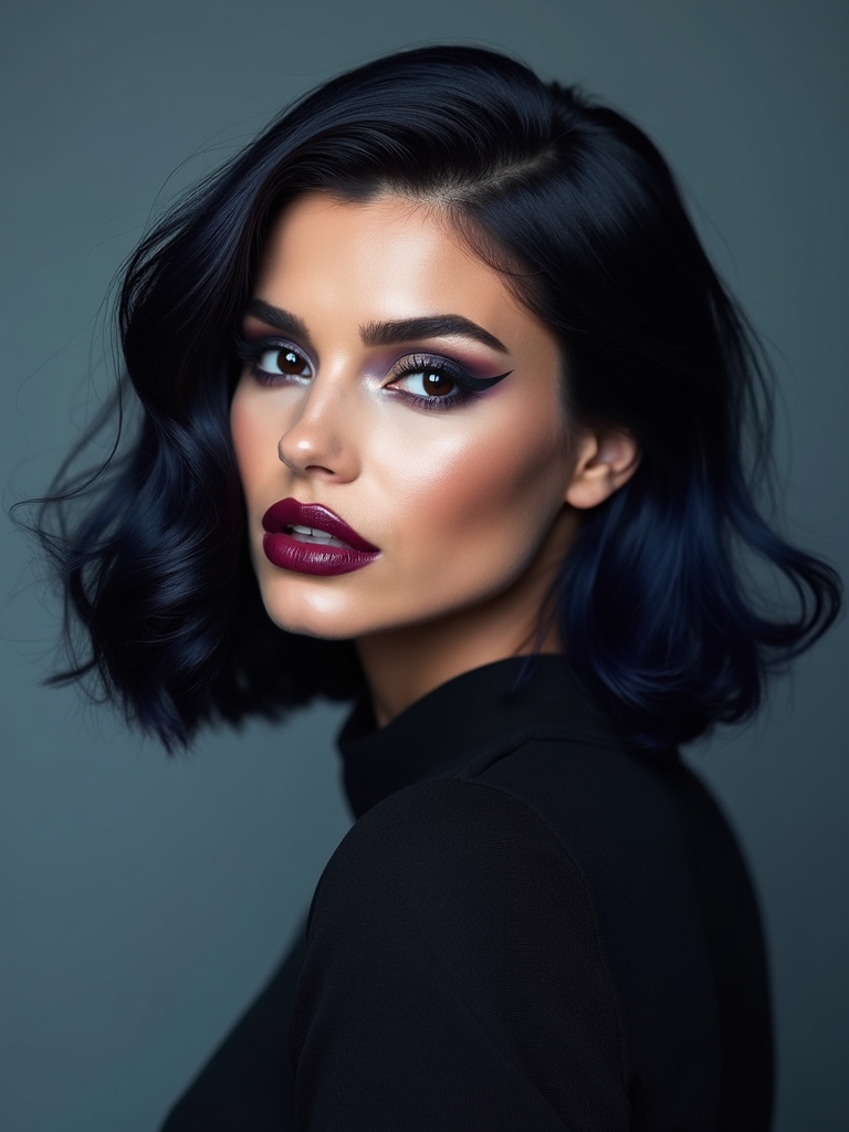 subtle navy blue evening sheen