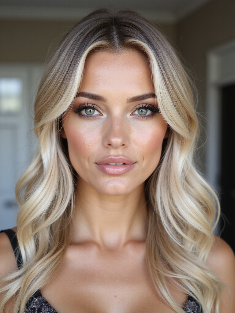 subtle pearl framed face highlights