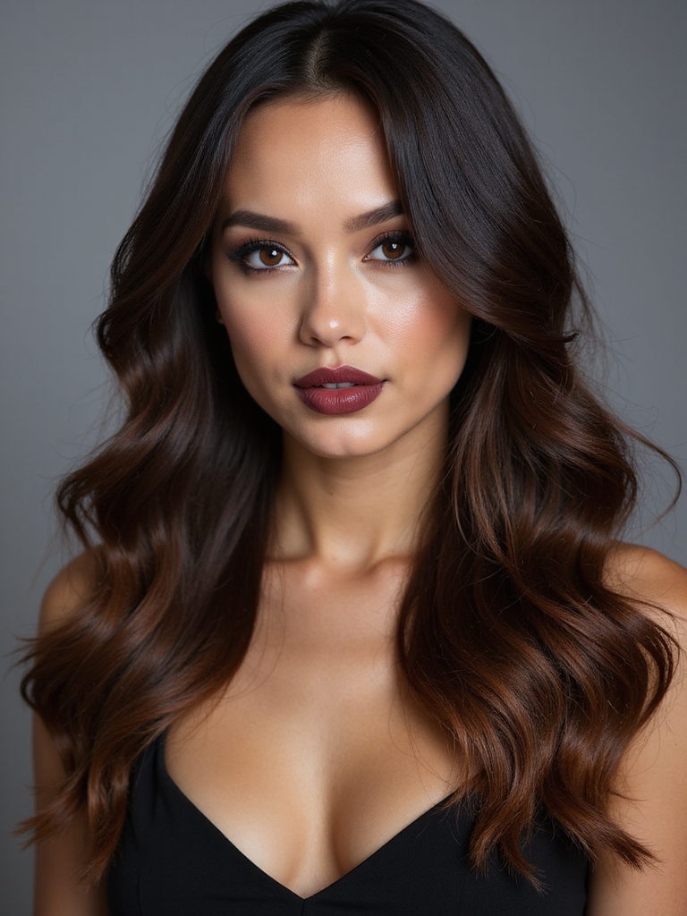 subtle shadowed long ombre