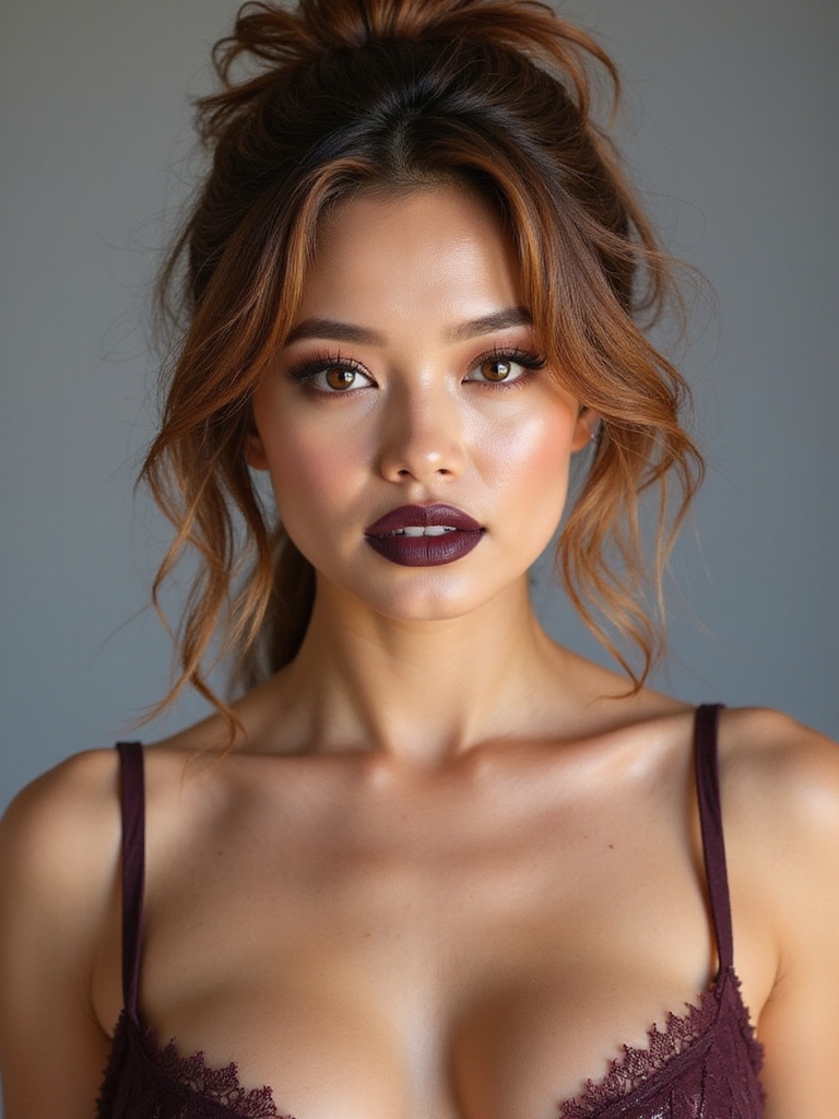 textured messy half bun glamour