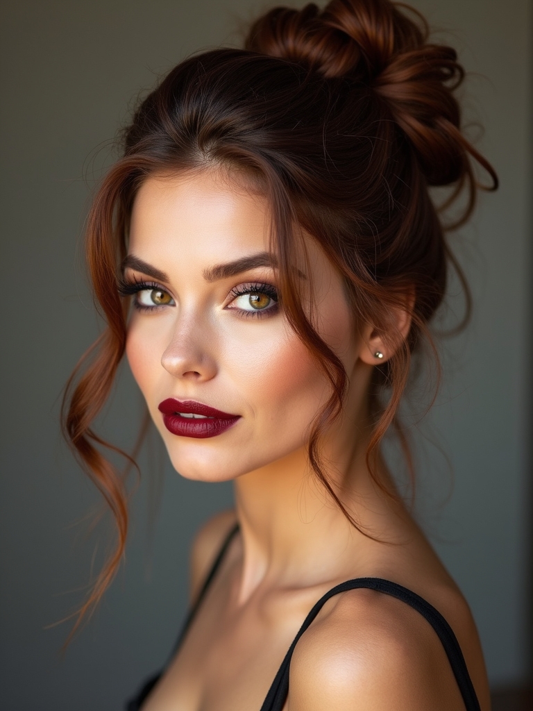 textured soft twisted low chignon