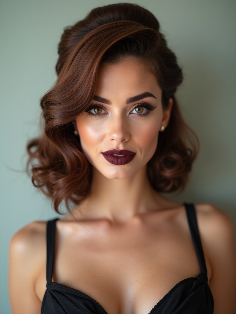 timeless sleek rolled half up