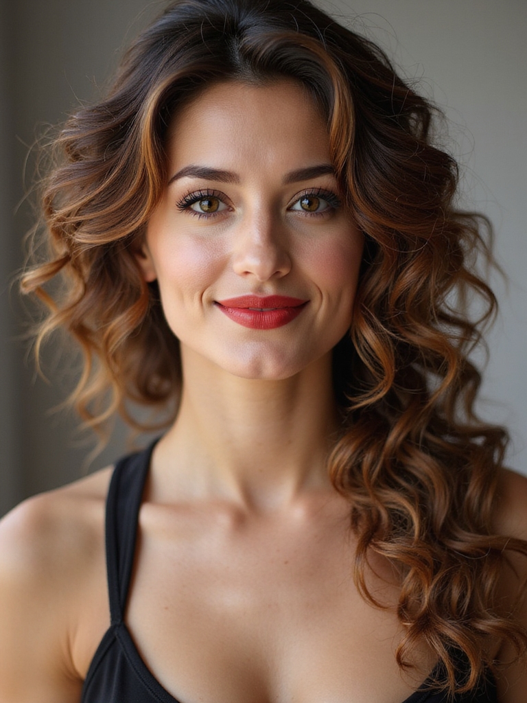 twisted low ponytail with volume