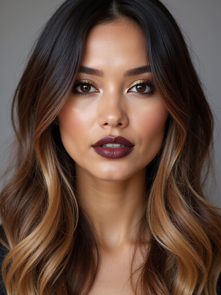 two tone shadow root with honey