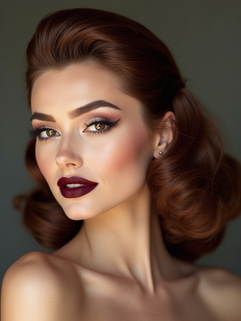 vintage pompadour half updo elegance