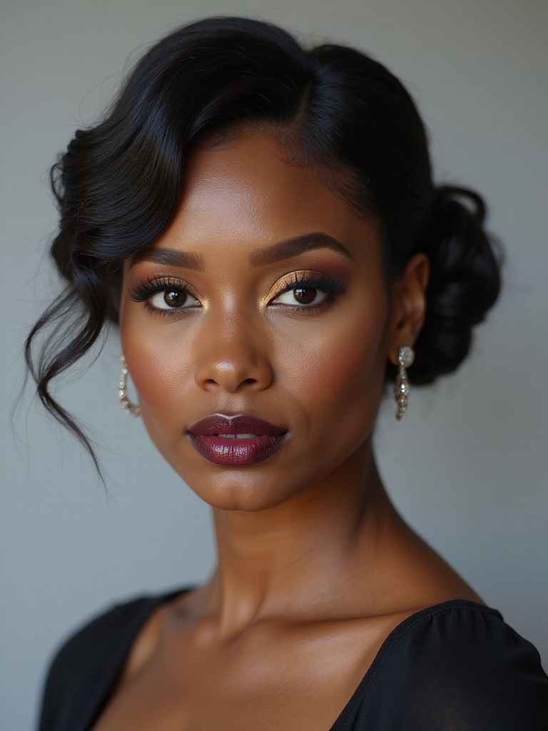 vintage s shaped tucked bun