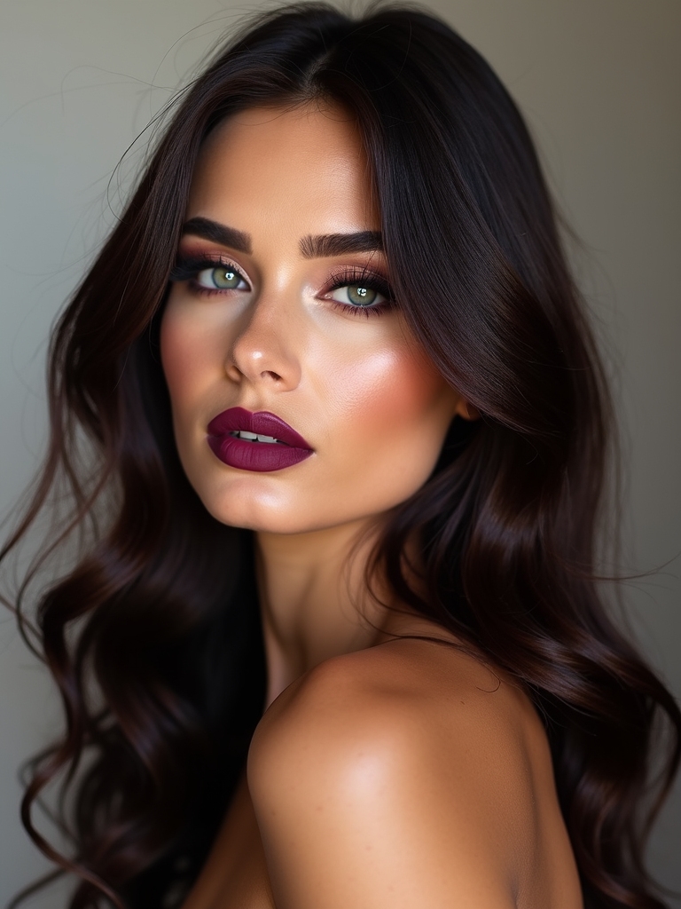 violet enhanced deep brunette shine