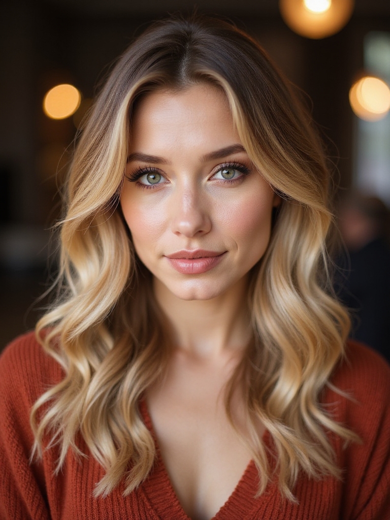 warm caramel honeyed blonde
