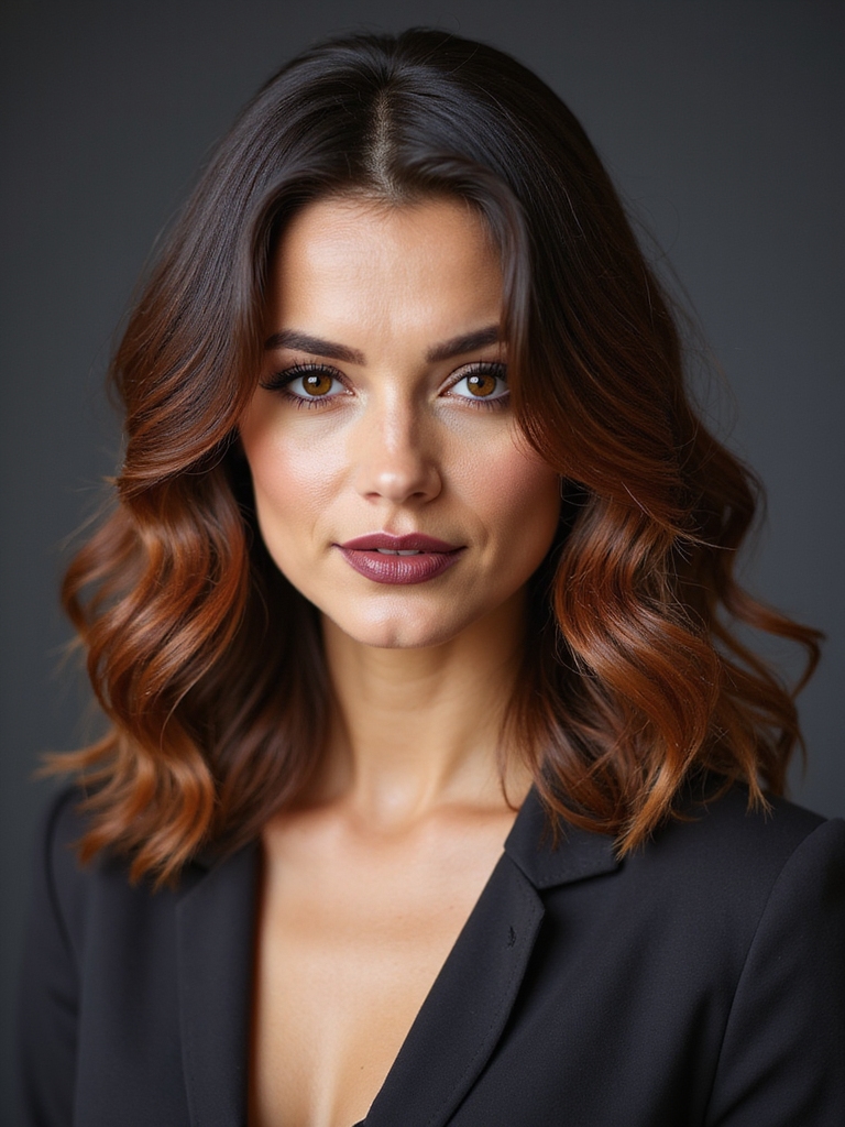 warm chestnut face framing pieces