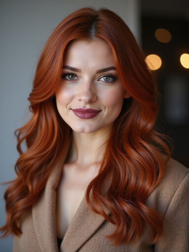 warm copper face framing glow