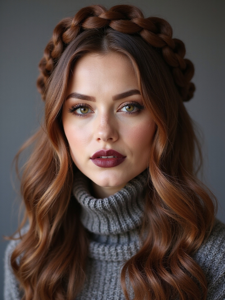 warm elegant braided crown