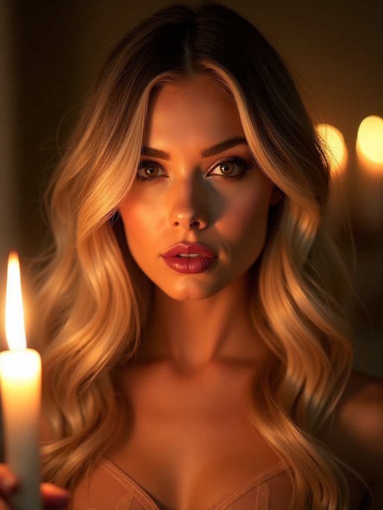 warm luminous honey blonde