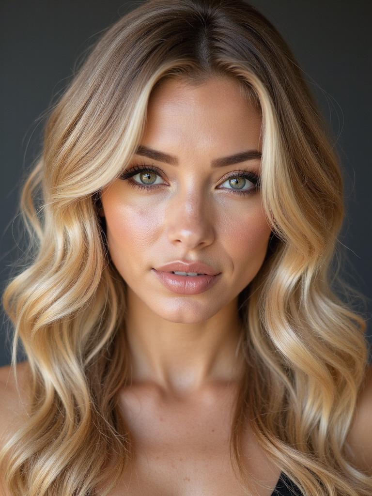 warm sandy blonde glow