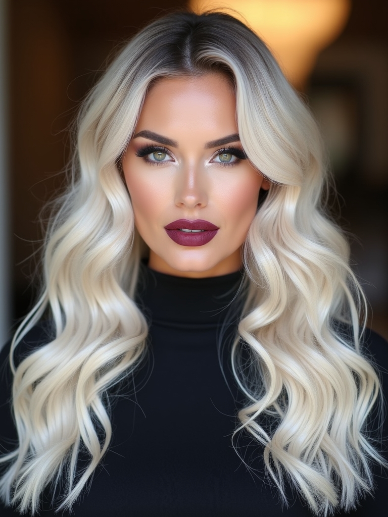 winter blonde balayage grow out