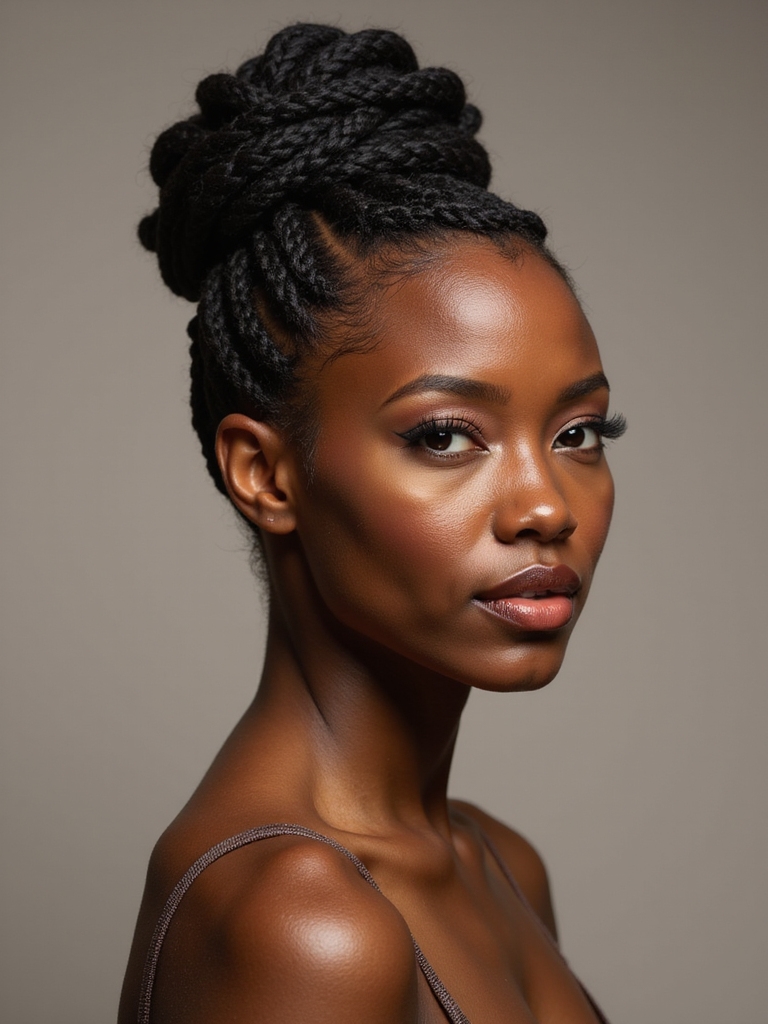 chic tucked length protective updos