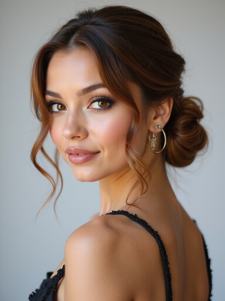 easy polished messy bun and twist