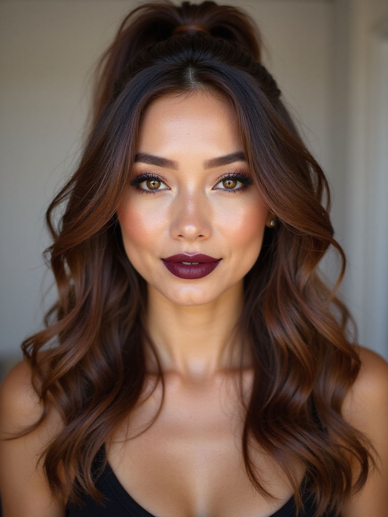 heatless textured glossy ponytails