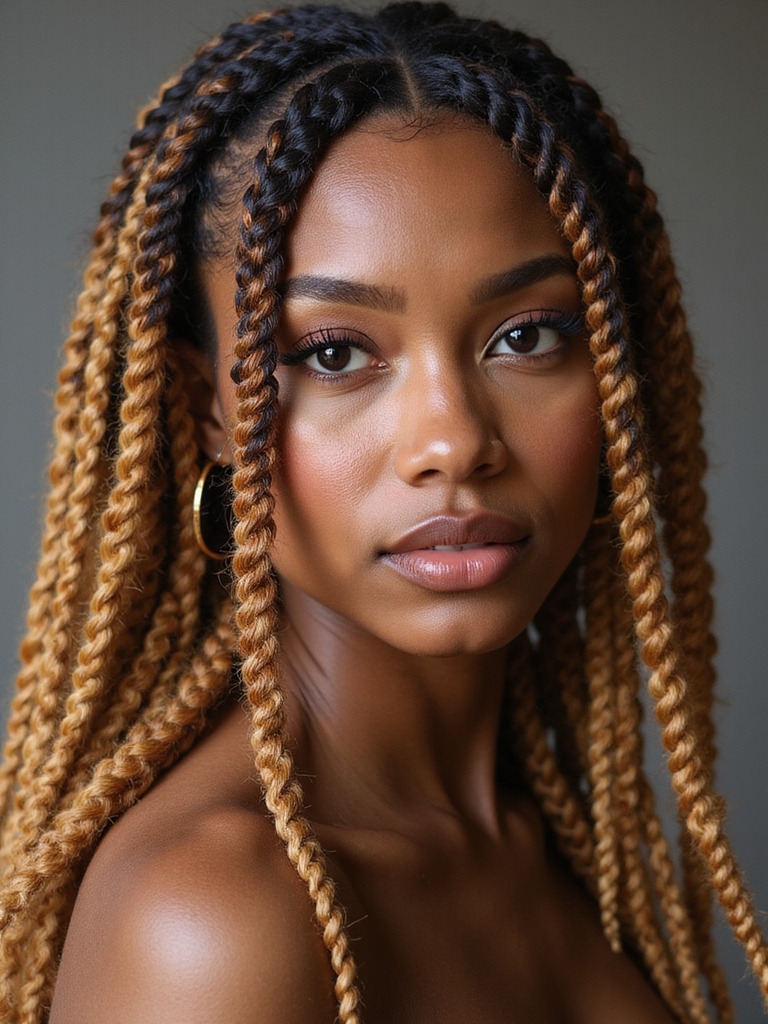 sculpted braid with twists