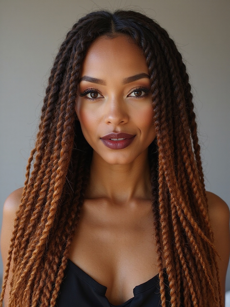 shoulder length airy defined twists