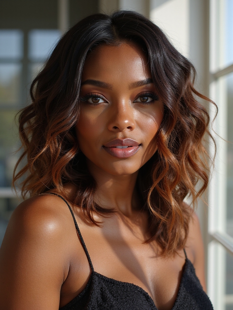 shoulder length soft layered curls