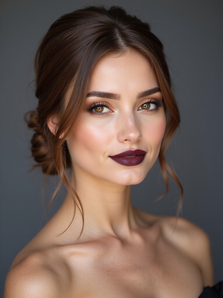 sleek twisted low bun