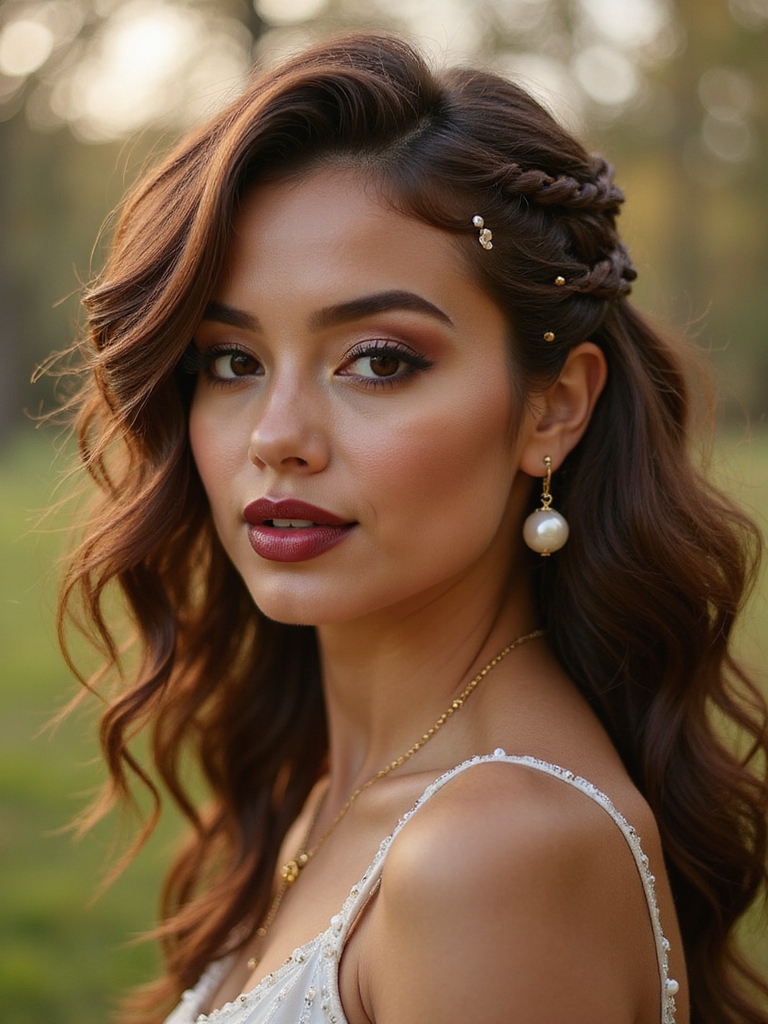 sparkling accent braids with jewelry