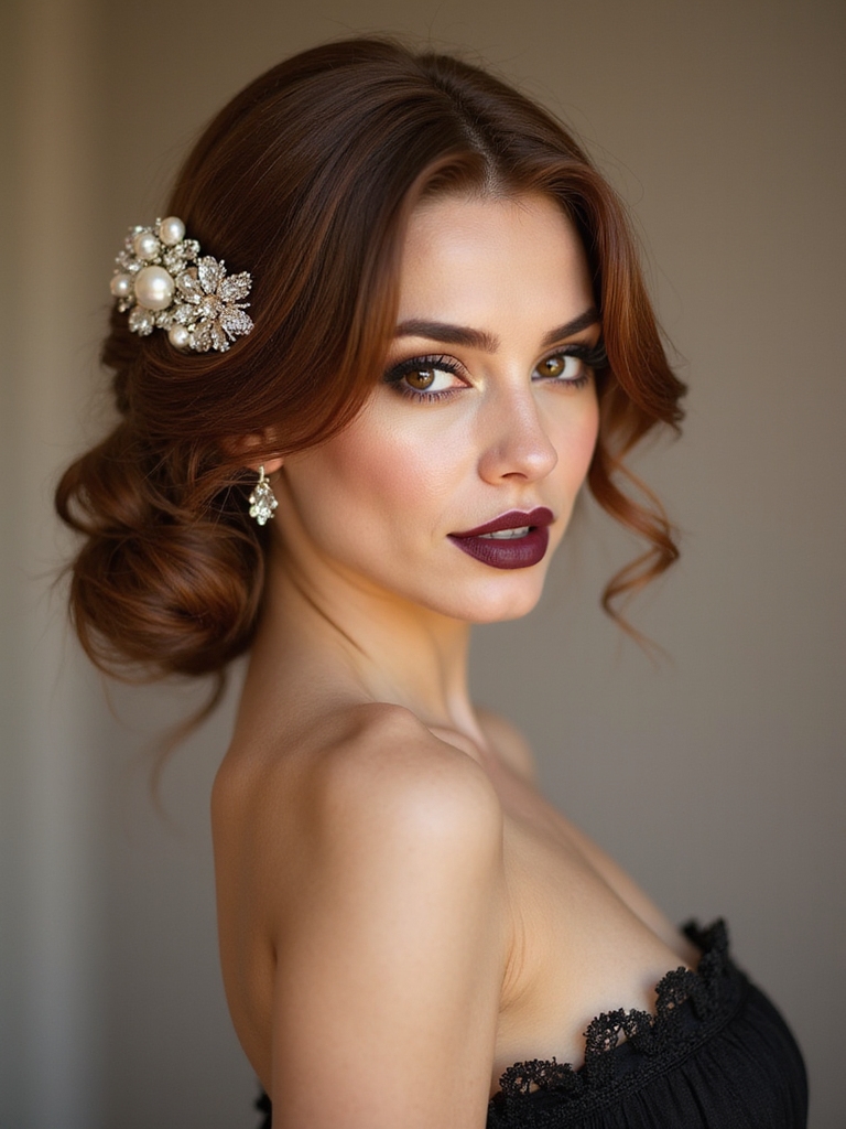 statement hair accessories placement