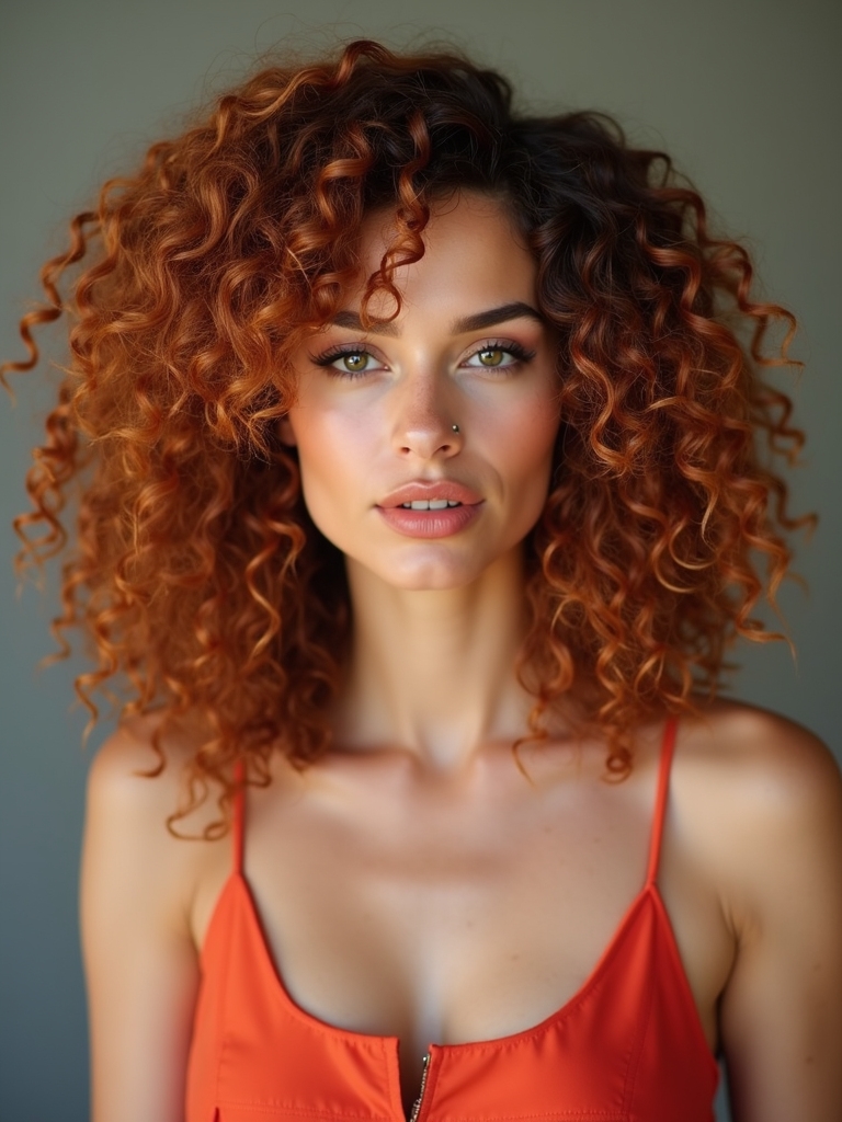 auburn and copper curls