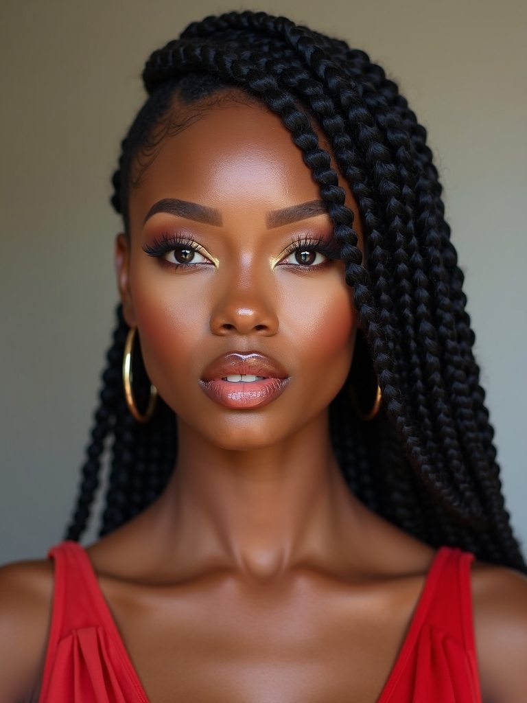 bold symmetrical cornrow styles