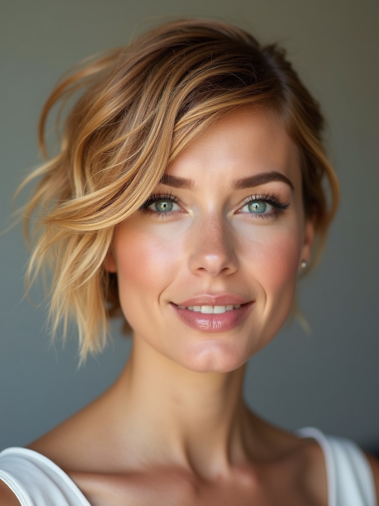 bright airy short hair